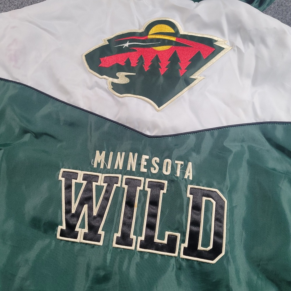 Minnesota Wild Hooded Jacket Coat Mens Large Green NHL G-III Sports Parka
